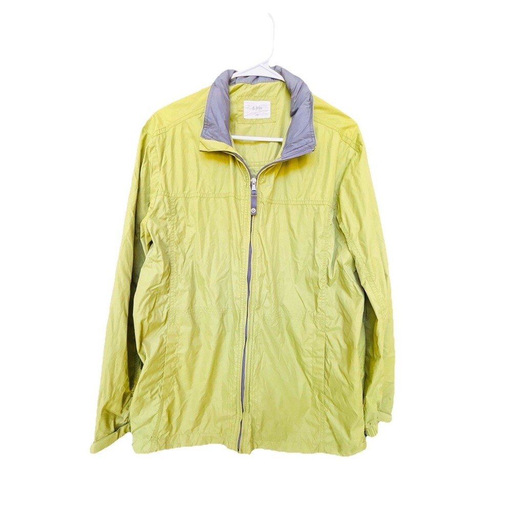 Jaju Lightweight Windbreaker Jacket Woman’s 100 (size US Medium) Green Full Zip